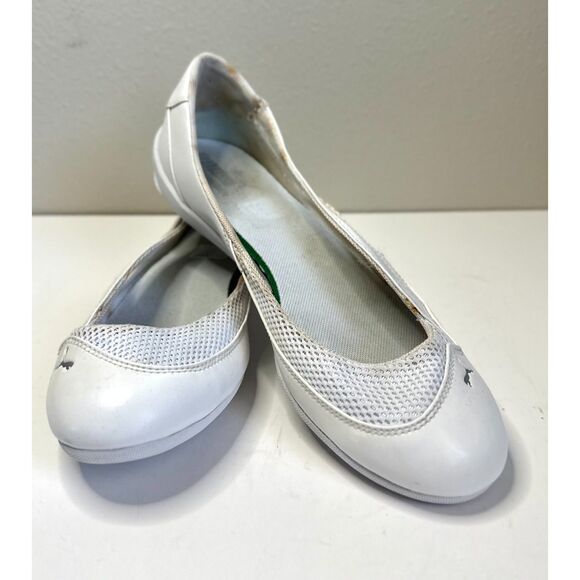 Puma Shoes - Vintage PUMA Women's Round Toe White Y2K Athletic Ballet Flat Sneakers Size 8